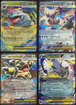 POKEMON MEGA CARDS VENUSAUR EX-ABOMASNOW EX-KANGASKHAN EX-ABSOL EX (SET OF 4) - Image 1