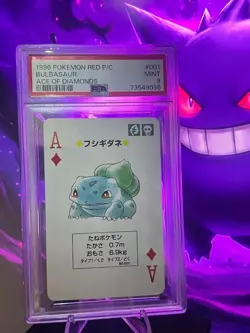 PSA 9 Bulbasaur Ace Of Diamonds Charizard Deck Poker Playing Card 1996 Japan - Image 1