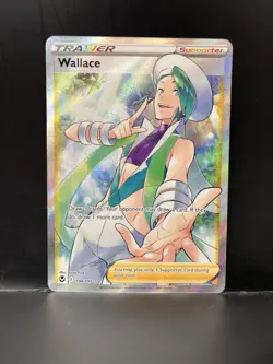 Pokemon TCG Wallace Full Art Trainer Silver Tempest 194/195 Card | Near Mint - Image 1