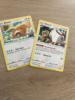 Bibarel Pokemon Card With Smeagol from Lord of The Rings And Free Shipping - Image 1