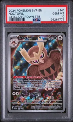 Noctowl 141 Sv: Scarlet & Violet Promo Cards Holo Psa 10 - Image 1