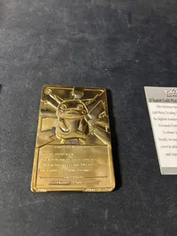 gold plated pokemon cards 1999 #25 PIKACHU & #150 MEWTWO - Image 3