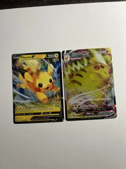 Pokemon Card TCG - Pikachu V & VMAX SWSH285 SWSH286 Black Star Promos - NM - Image 1