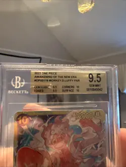 BGS 9.5 MONKEY D LUFFY OP05-119 SEC AWAKENING NEW ERA ONE PIECE CARD JAPANESE - Image 4