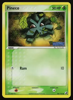 Pokemon Card - Pineco Unseen Forces 66/115 Reverse Holo Stamped - Image 1