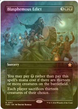 Blasphemous Edict (Borderless) Foundations Foil MTG R0317 - Image 1