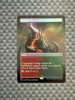 MTG Copperline Gorge #371 Foil Borderless Rare Phyrexia: All Will Be One (ONE) - Image 1