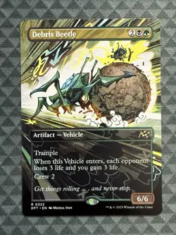 MTG Debris Beetle #0322 Borderless Rare Aetherdrift (DFT) - Image 2
