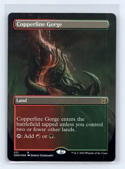 Phyrexia: All Will Be One #371 Copperline Gorge (Borderless) Foil Rare - Image 1