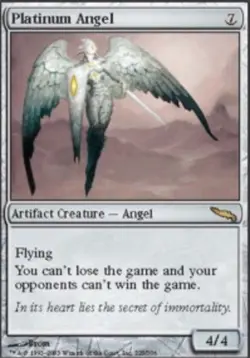 MTG Platinum Angel, Mirrodin, Heavily Played, English - Image 1