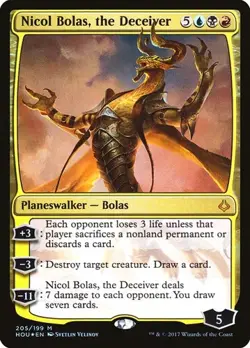Nicol Bolas, the Deceiver - Foil Planeswalker Deck Hour of Devastation LP MTG - Image 1