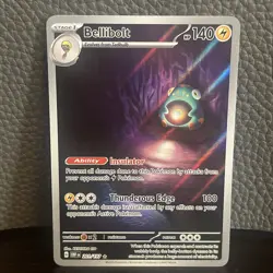 Pokemon TCG Obsidian Flames Bellibolt Full Art Illustration Rare 201/197 NM - Image 1
