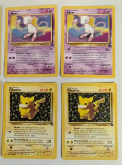 Vintage Lot 10 Pokemon Black Star Promo (5) #1 Ivy Pikachu and (5) #8 Mew - Image 4