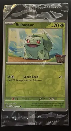 Pokemon TCG Bulbasaur 001/165 Stamped Promo Best Buy Scarlet & Violet 151 SEALED - Image 1