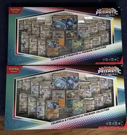 Pokemon TCG Prismatic Evolutions Lucario ex & Tyranitar ex Premium Collection X2 - Image 1