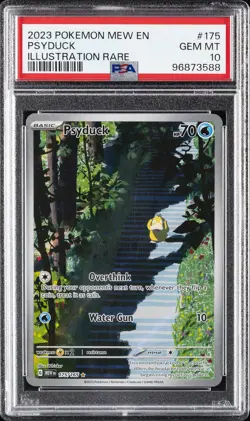 2023 POKEMON MEW EN-151 ILLUSTRATION RARE #175 PSYDUCK PSA 10 - Image 1