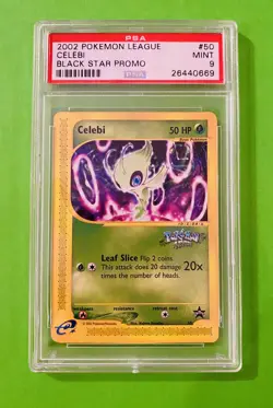 2002 Pokemon League Celebi Black Star Promo 50/53 Psa 9 - Image 1