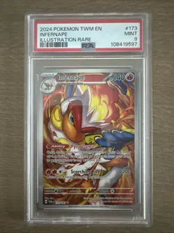 Infernape 173/167 PSA 9 2024 Pokemon SV Twilight Masquerade Illustration Rare - Image 1