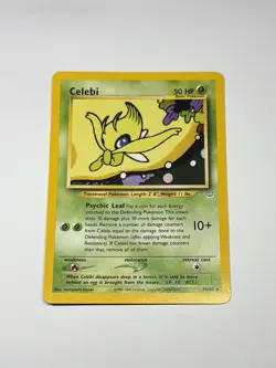 Celebi #16/64, Neo Revelation Non-Holo Rare, 2000 Vintage Pokemon TCG, NM/LP - Image 1