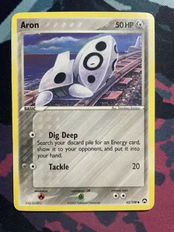 Pokemon TCG Aron 42/108 Power Keepers Regular Common MP - Image 1