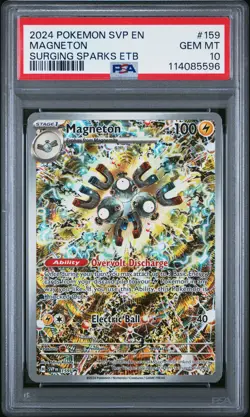 2024 POKEMON SVP EN-SV BLACK STAR PROMO #159 MAGNETON PSA 10 - Image 1