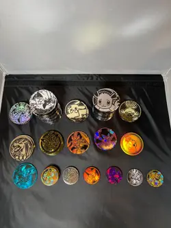 Lot of 88 Official Pokemon TCG Coins Bulk Lot Duplicates Multiple Finishes - Image 1