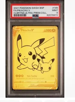 Pikachu V SWSH145 Pokemon Celebrations UPC Black Star Promo PSA 9 MINT - Image 1