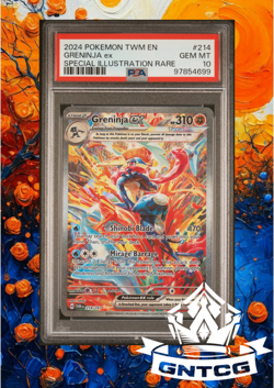 Pokemon Greninja EX SIR 214/167 SIR 2024 TWM ENGLISH - PSA 10 - Image 1