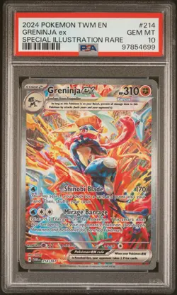 Pokemon Greninja EX SIR 214/167 SIR 2024 TWM ENGLISH - PSA 10 - Image 2