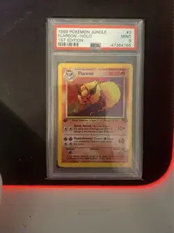 Pokemon TCG Flareon Jungle 3/64 Holo 1st Edition Holo Rare - Image 1