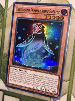 YuGiOh EARTHBOUND PRISONER STONE SWEEPER Super Rare MZMI EN028 - Image 1
