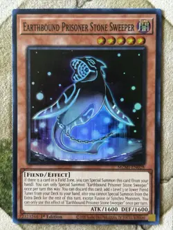YuGiOh EARTHBOUND PRISONER STONE SWEEPER Super Rare MZMI EN028 - Image 2