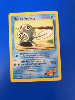 Pokemon TCG Misty's Poliwag Gym Heroes 87/132 Unlimited Common Card - Image 1