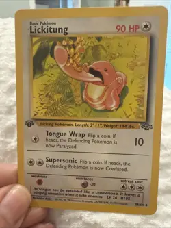 Pokemon Lickitung Card 38/64 Jungle Set Trading Card Game 1st Edition 1999 - Image 2