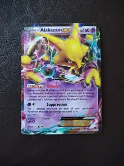 Pokemon TCG Alakazam EX 25/124 Ultra Rare Holo Card XY Fates Collide - Image 1