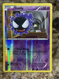 Gastly 58/162 Common - Pokemon TCG Card XY: Breakthrough - Reverse Holo - LP - Image 1