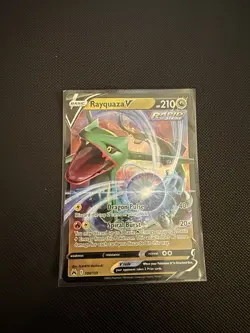 Pokemon TCG Rayquaza v Crown Zenith Holo Ultra Rare Card 100/159 NM/M Condition - Image 1