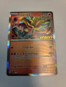 Pokemon TCG Gouging Fire SVP151 Scarlet&Violet Surging Sparks Promo Staff Card - Image 1