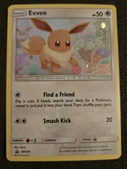 Eevee Pokemon Card Sun & Moon Black Star Promo SM184 - Image 1