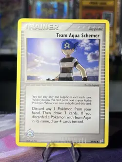 Team Aqua Schemer 69/95 EX Team Magma Vs. Team Aqua Pokemon Card Trainer - NM - Image 1