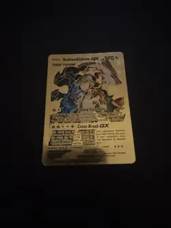 Reshiram & Zekrom Full Art Fan Art Card Gold Foil *NON TCG* - Image 1