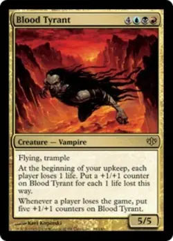 Slightly Played, English - 4 x MTG Blood Tyrant Conflux - Image 1