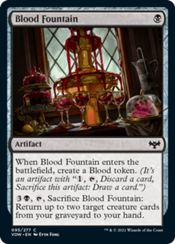 Mint/Near-Mint, English - 1 x MTG Blood Fountain - Foil Innistrad: Crimson Vow - Image 1