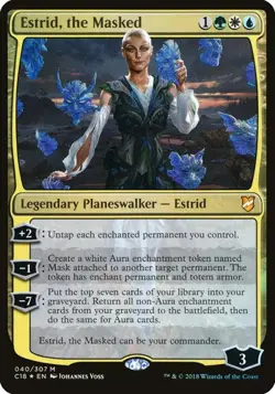 2x Estrid, the Masked - Foil Oversized Commander 2018 MP MTG - Image 1