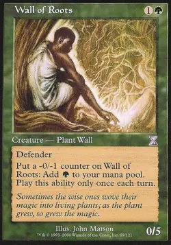 Wall of Roots - Medium Play MTG Time Spiral Time Shifted - Image 1