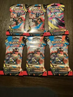 Pokemon Mega Evolution 6 Sleeved booster packs - Image 1