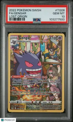 2022 Pokemon Sword & Shield Lost Origin Gengar #TG06 Fa PSA 10 - Image 1