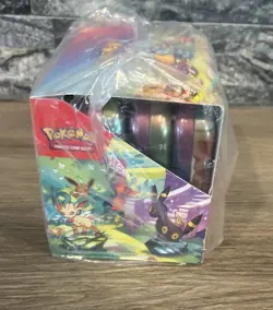 Pokemon TCG Prismatic Evolutions Mini Tin Display Box Full Set of 8 SEALED Tins - Image 2