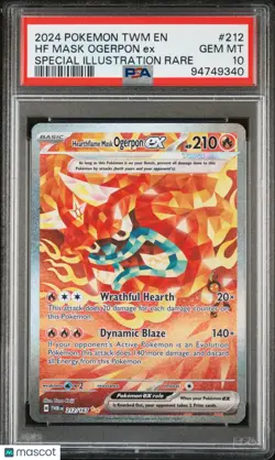 2024 Pokemon Twilight Masquerade HF Mask Ogerpon EX Special Illustration PSA 10 - Image 1