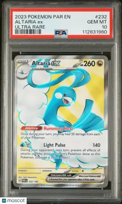 2023 Pokemon Par EN-Paradox Rift Altaria EX Ultra Rare PSA 10 232/182 - Image 1
